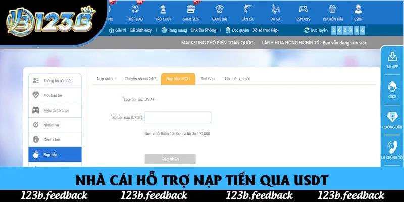 Nhà cái hỗ trợ phương thức qua USDT Nhà cái hỗ trợ phương thức qua USDT